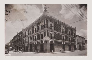 Foto - Postal Puebla, Puebla,Casa del Alfeñique,1930 - 1940 aproximada