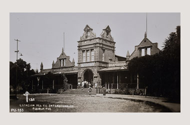 Foto - Postal Puebla, Puebla,Estación del ferrocarril,No identificada