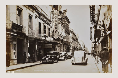 Foto - Postal Puebla, Puebla,Ave. de la Reforma,1930 - 1940 aproximada