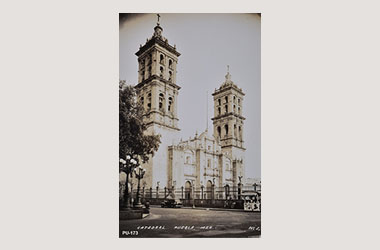 Foto - Postal Puebla, Puebla,Catedral,1950 - 1960 aproximada
