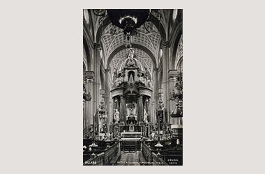 Foto - Postal Puebla, Puebla,Catedral. Interior,No identificada