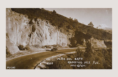Foto - Postal Puebla, Puebla,Carrtera México - Puebla,1920 aproximada