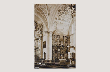 Foto - Postal Puebla, Puebla,Iglesia de Sta. Domingo. Interior,No identificada