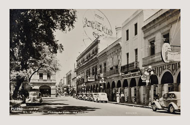 Foto - Postal Puebla, Puebla,Zócalo,1940 - 1950 aproximada