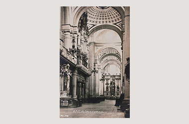 Foto - Postal Puebla, Puebla,Catedral. Interior,No identificada