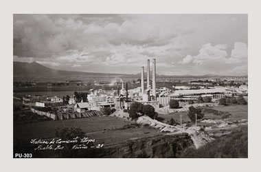 Foto - Postal Puebla, Puebla,Fábrica de Cemento Atoyac,1920 - 1930 aproximada