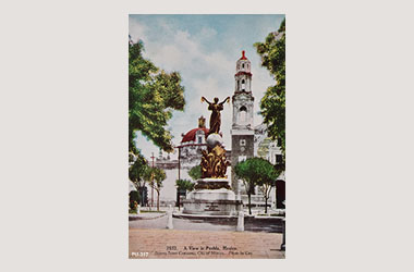 Foto - Postal Puebla, Puebla,Monumento a la Independencia,1910 aproximada