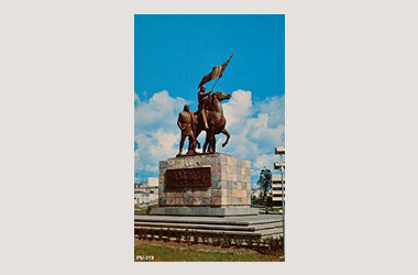 Foto - Postal Puebla, Puebla,Estatua ecuestre,1970 - 1980 aproximada