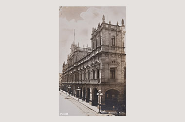 Foto - Postal Puebla, Puebla,Palacio Municipal,1930 - 1940 aproximada