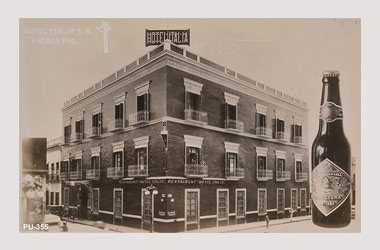 Foto - Postal Puebla, Puebla,Hotel Italia,1940 aproximada