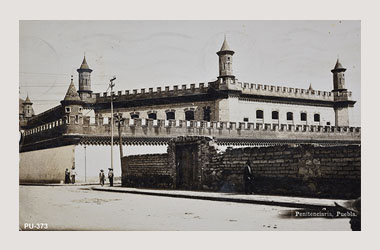 Foto - Postal Puebla, Puebla,Penitenciaría,1923 aproximada
