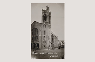 Foto - Postal Puebla, Puebla,Iglesia Metodista,1939 aproximada