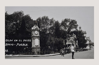 Foto - Postal Puebla, Puebla,Paseo Bravo,1920 - 1930 aproximada