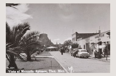 Foto - Postal Apizaco, Tlaxcala,Mercado,1950 - 1960 aproximada