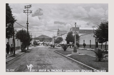 Foto - Postal Apizaco, Tlaxcala,Palacio Municipal,1950 - 1960 aproximada