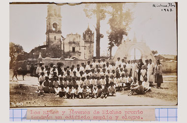 Foto - Postal Michac, Tlaxcala,Población,1927 exacto