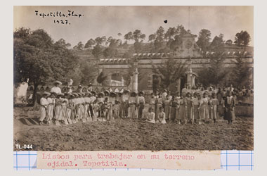Foto - Postal Tepetitla, Tlaxcala,Población,1927 exacto