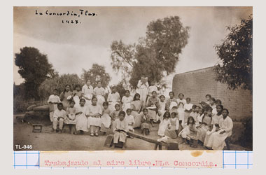 Foto - Postal La Concordia, Tlaxcala,Población,1927 exacto